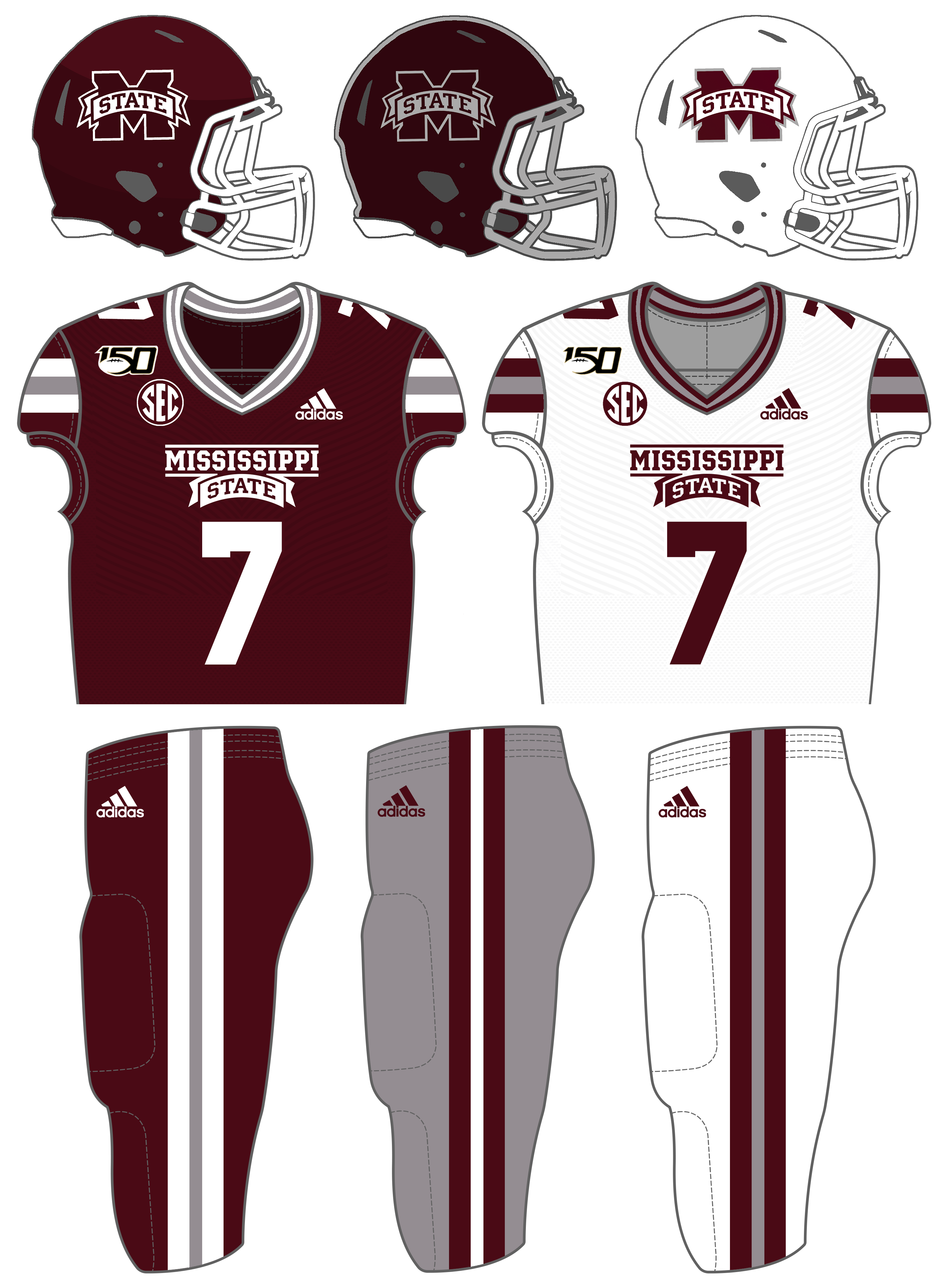 Mississippi State Football Uniforms 