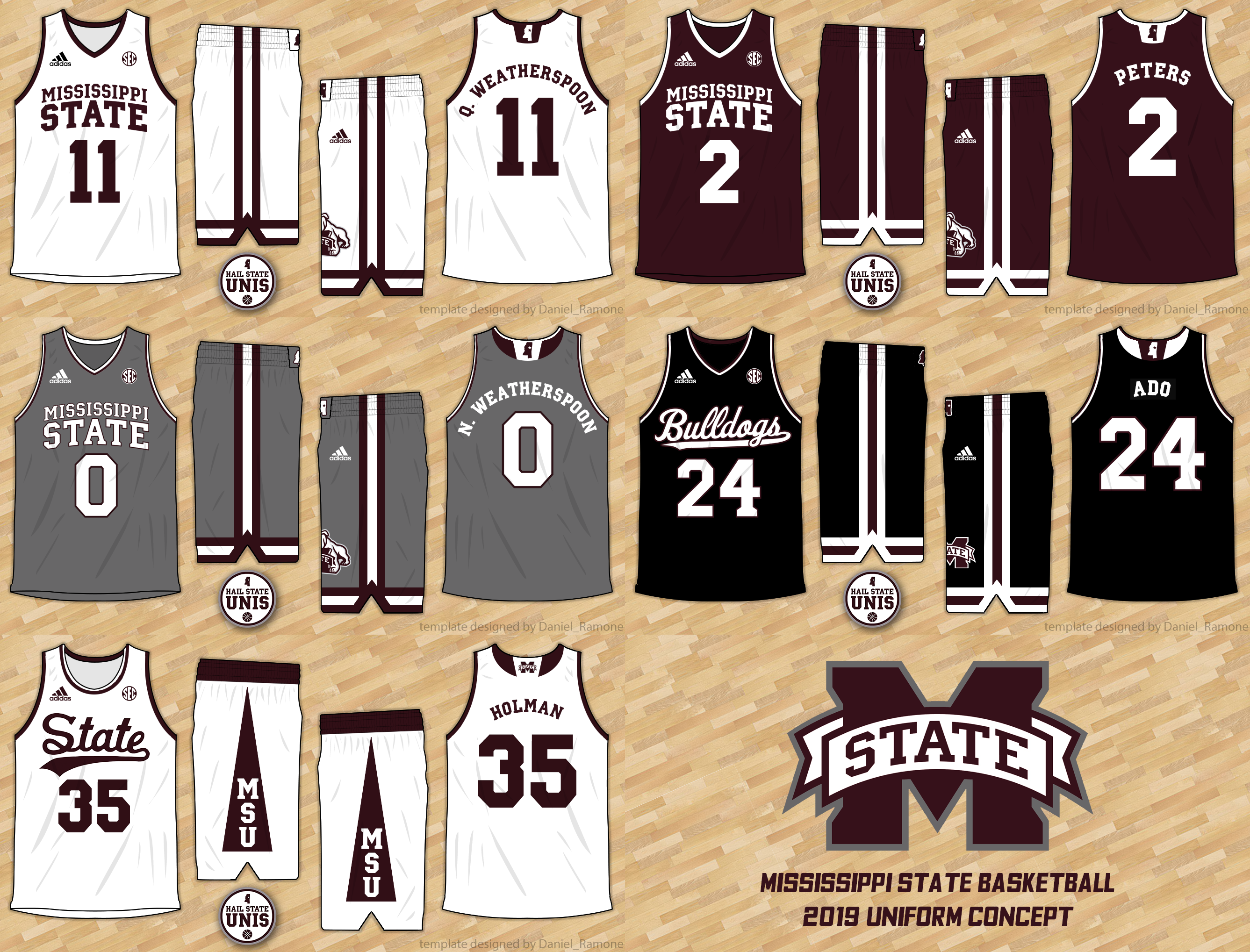 2019 Basketball Uniforms Concept - Hail 